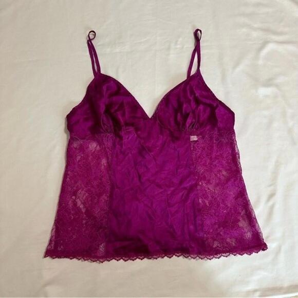 Victoria's Secret Other - VICTORIA'S SECRET SILK CAMISOLE Lace Tank Top